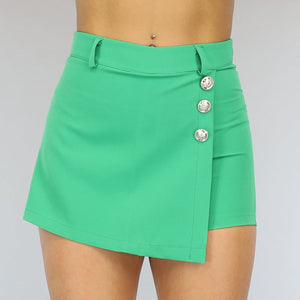 SALE50 Groene Asymmetrische Skort