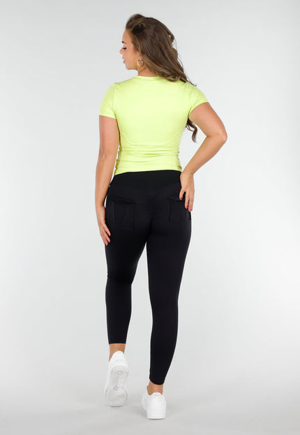 SALE50 Groene Korte Mouwen Sporttop