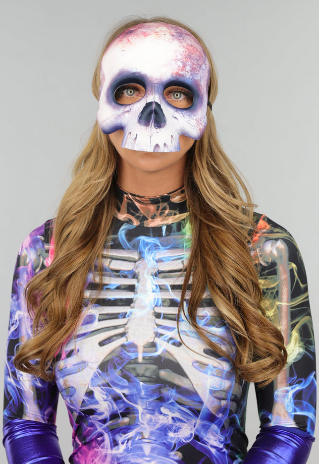 SALE50 Half Skeletten Masker met Bloed Spatten