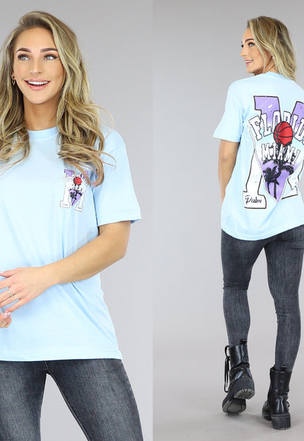SALE50 Lichtblauw Oversized Basketbal T-Shirt