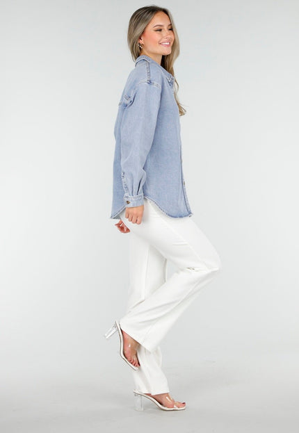 SALE50 Lichtblauwe Denim Blouse