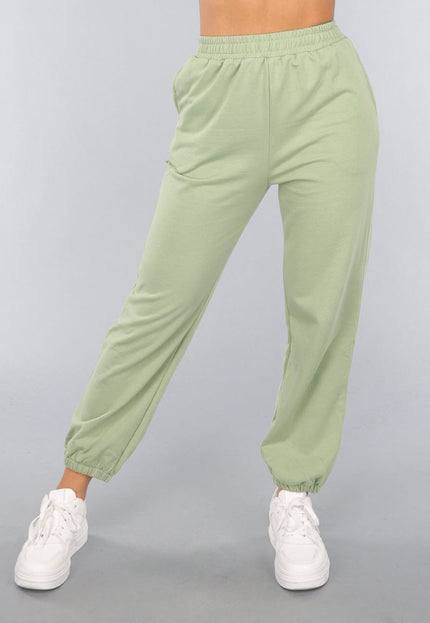 SALE50 Lichtgroene Joggingbroek met Open Detail