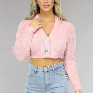 SALE50 Lichtroze Cropped Vestje met Hartjes
