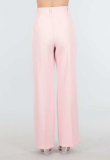 SALE50 Lichtroze Wide Leg Pantalon