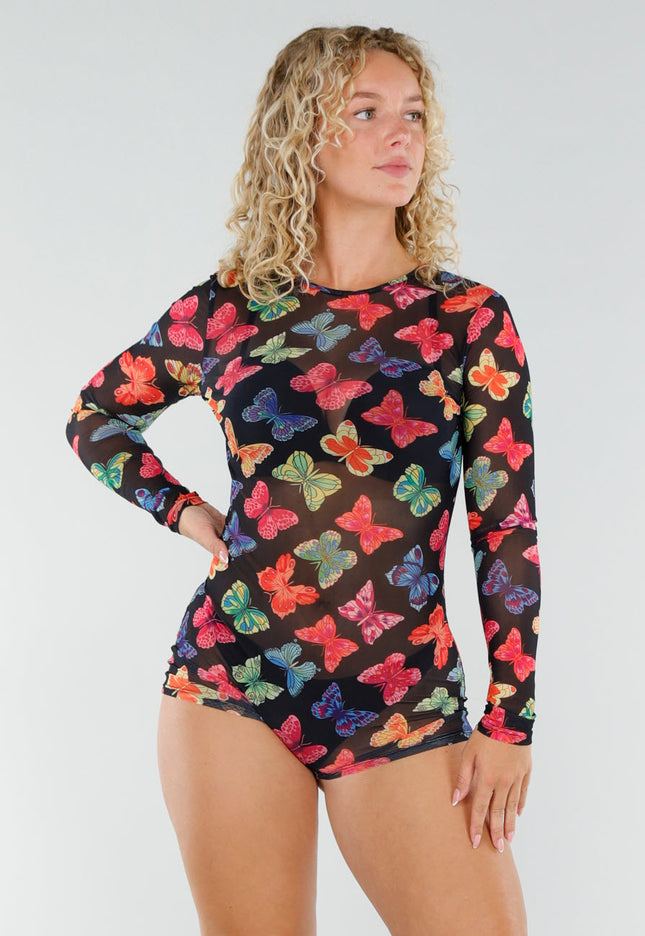 SALE50 Mesh Vlinder Playsuit