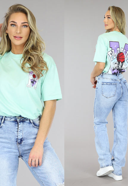 SALE50 Mint Oversized Basketbal T-Shirt
