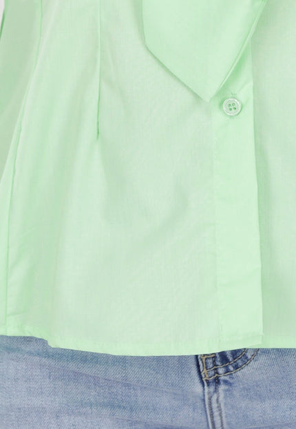SALE50 Mintgroene Blouse met Stropdas
