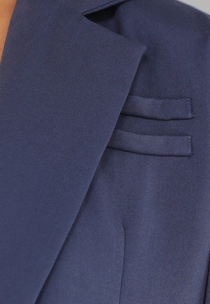 SALE50 Navy Oversized Blazer met Tailleband