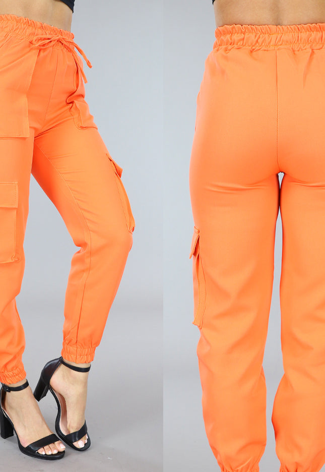SALE50 Oranje Elastische Broek