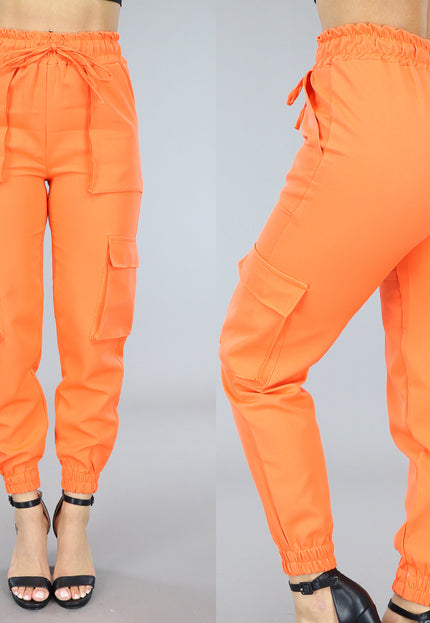 SALE50 Oranje Elastische Broek