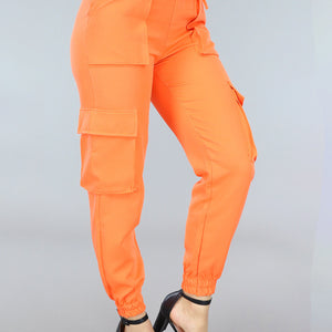 SALE50 Oranje Elastische Broek