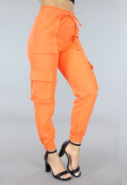SALE50 Oranje Elastische Broek