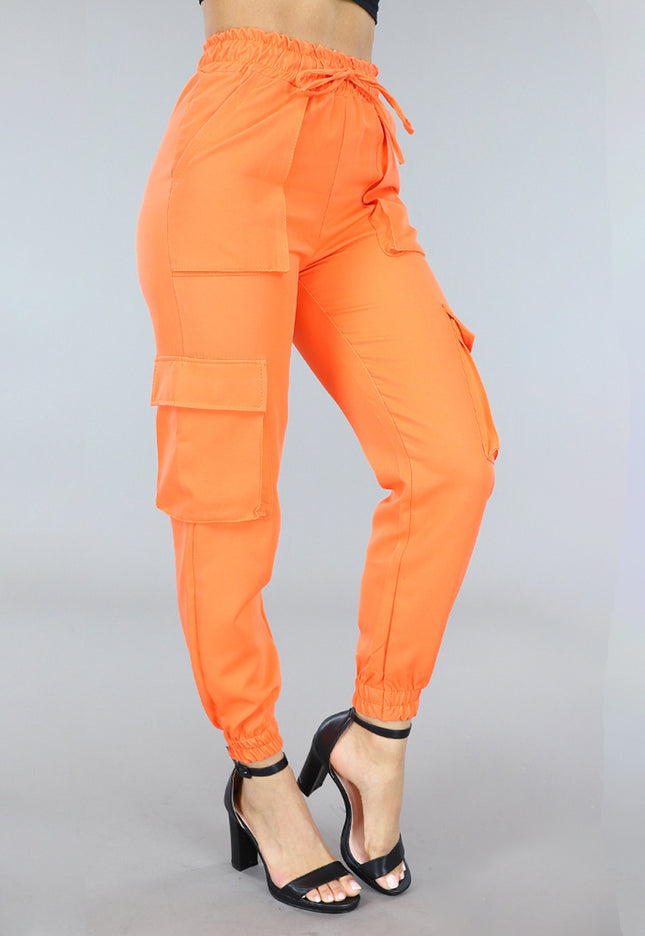 SALE50 Oranje Elastische Broek
