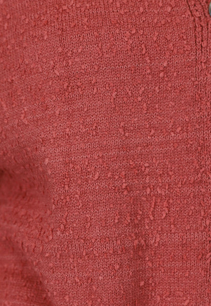 SALE50 Roestbruine Cardigan met Knoopsluiting