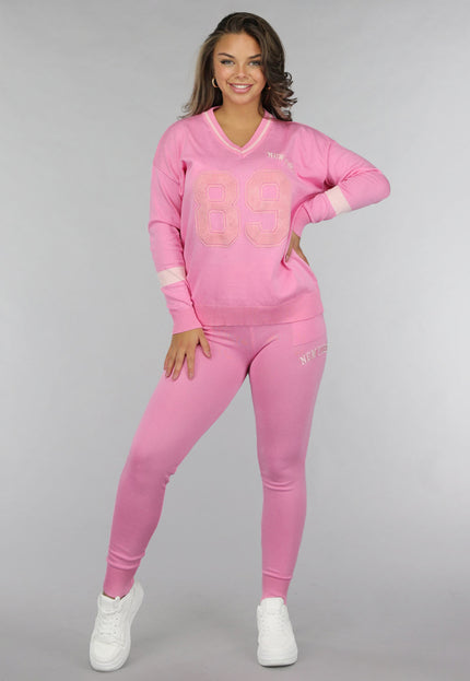 SALE50 Roze Two Piece met Teddy Cijfers