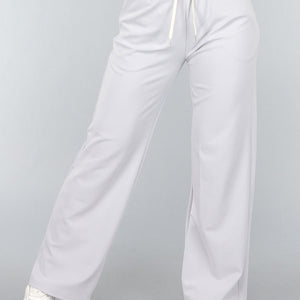 SALE50 Wide Leg Joggingbroek in Lichtblauw