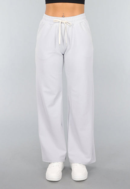 SALE50 Wide Leg Joggingbroek in Lichtblauw