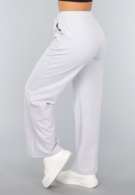 SALE50 Wide Leg Joggingbroek in Lichtblauw