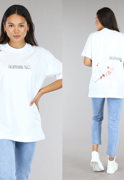 SALE50 Wit Oversized Duif T-Shirt