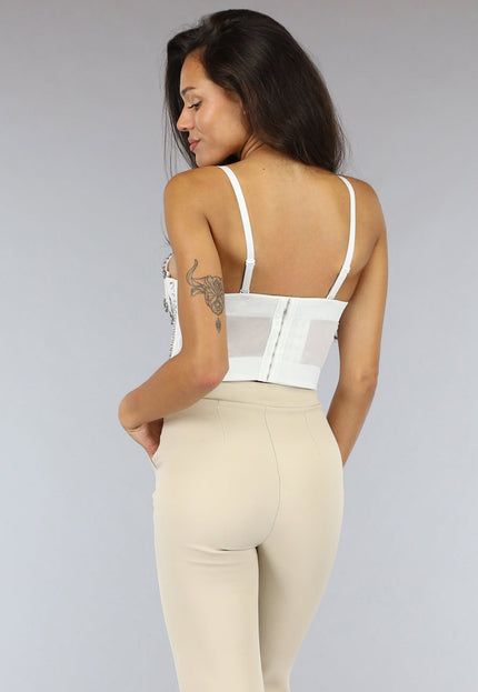 SALE50 Witte Glamour Bustier