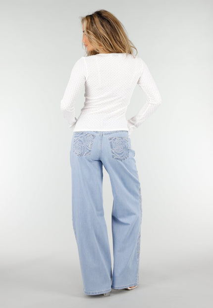 SALE50 Witte Top met Vierkante Hals