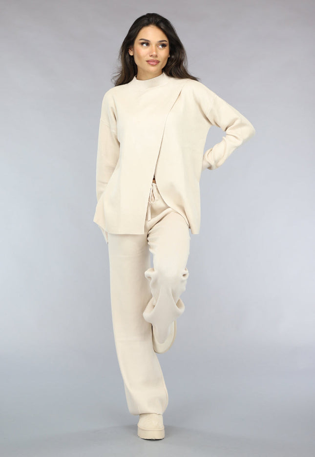 SALE50 Zachte Beige Lounge Set met Overslag