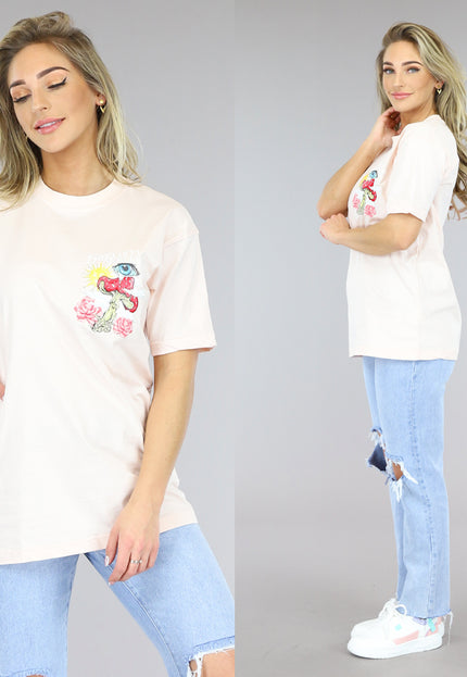 SALE50 Zalmroze Oversized Trippy T-Shirt