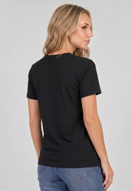 SALE50 Zwart Basic T Shirt