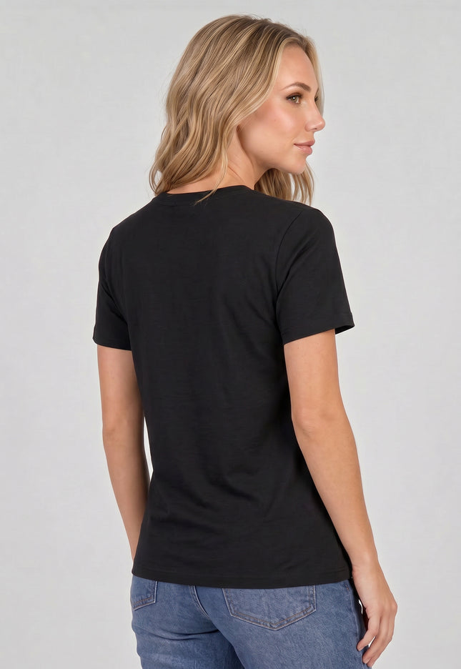 SALE50 Zwart Basic T Shirt