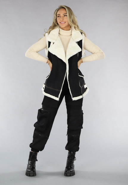 SALE50 Zwart Denim Gilet