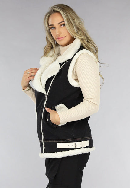 SALE50 Zwart Denim Gilet