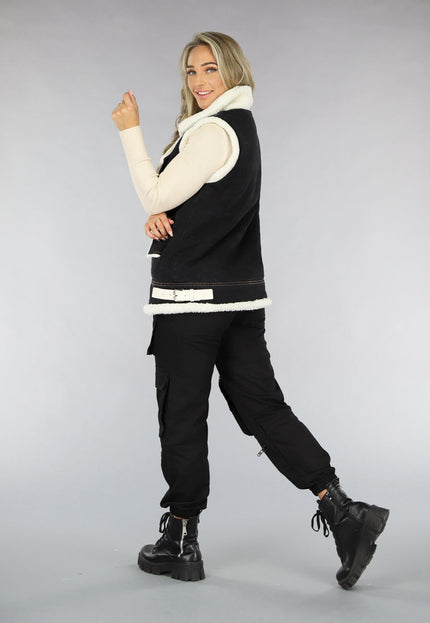 SALE50 Zwart Denim Gilet