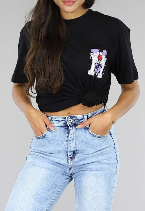 SALE50 Zwart Oversized Basketbal T-Shirt