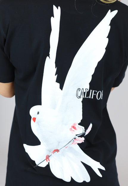 SALE50 Zwart Oversized Duif T-Shirt