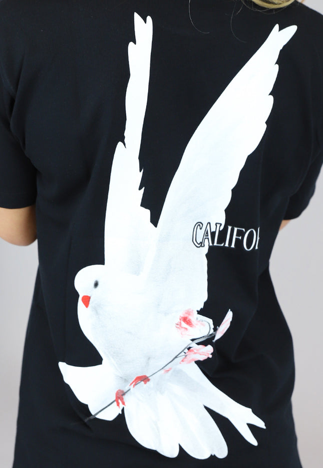 SALE50 Zwart Oversized Duif T-Shirt