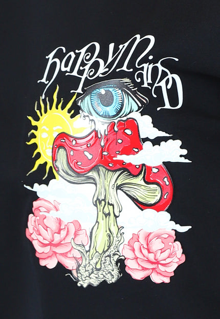 SALE50 Zwart Oversized Trippy T-Shirt
