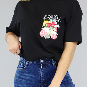 SALE50 Zwart Oversized Trippy T-Shirt