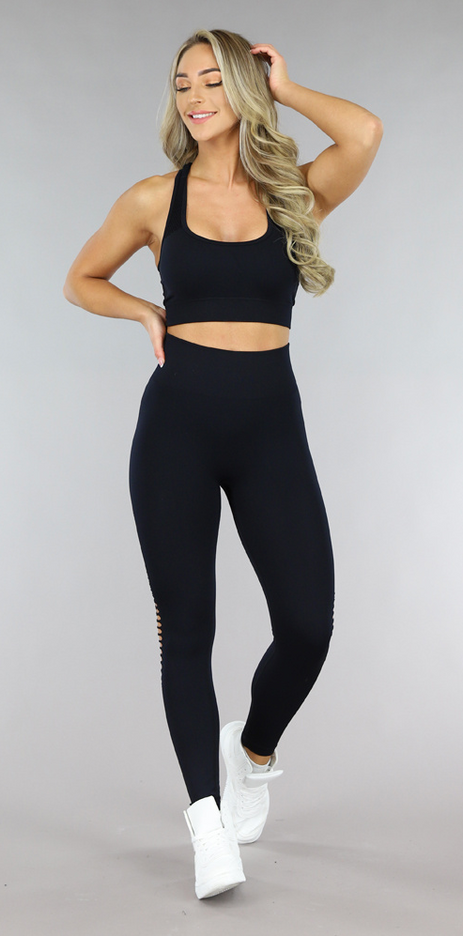 SALE50 Zwarte 2-delige Sportset