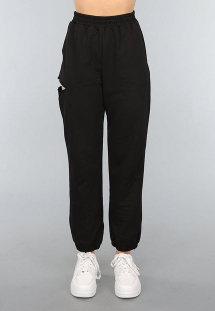 SALE50 Zwarte Joggingbroek met Cutout