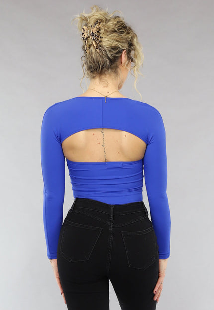 SALE80 Bandeau Top met Bolero in Kobalt Blauw