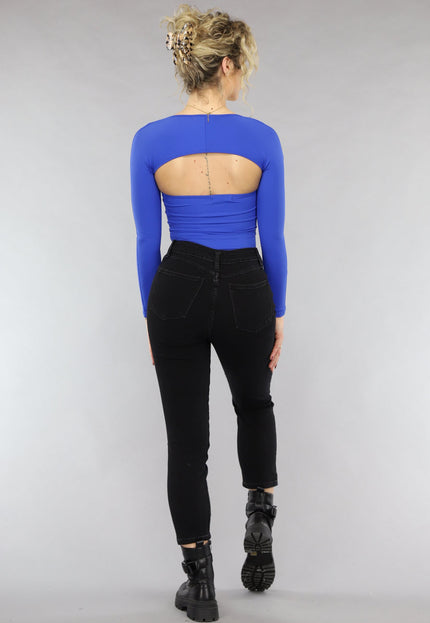SALE80 Bandeau Top met Bolero in Kobalt Blauw
