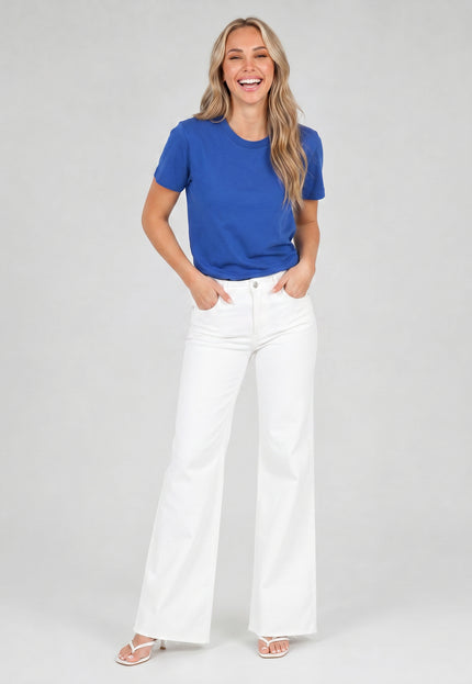 SALE80 Blauw Basic T-Shirt