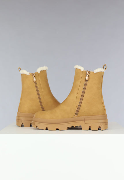 SALE80 Camel Suèdelook Chelsea Boots