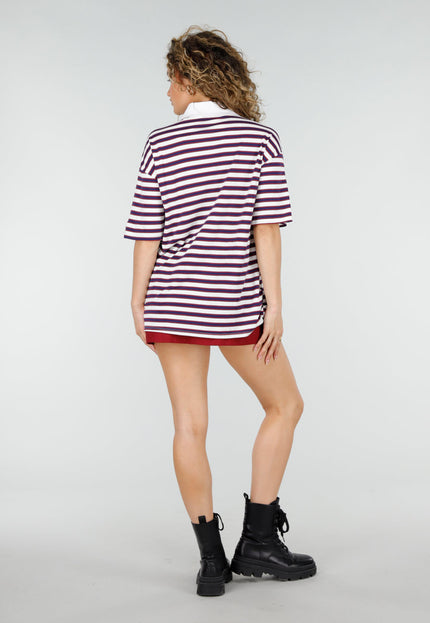 SALE80 Gestreepte Polo Top met Kraag