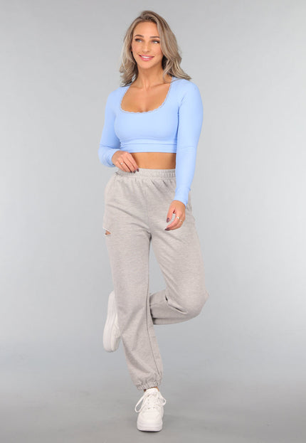 SALE80 Grijze Jogger met Cutout
