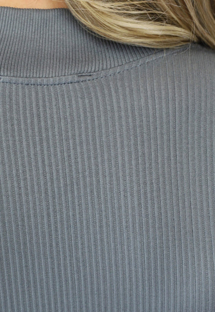 SALE80 Grijze Rib Sporttop