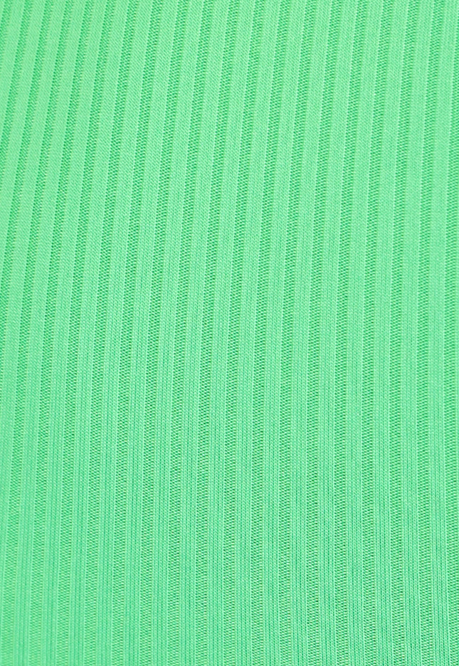 SALE80 Groene Rib Gebreide Jurk