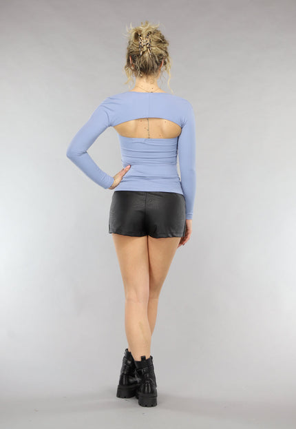 SALE80 Stretchy Strapless Top met Bolero in Lichtblauw