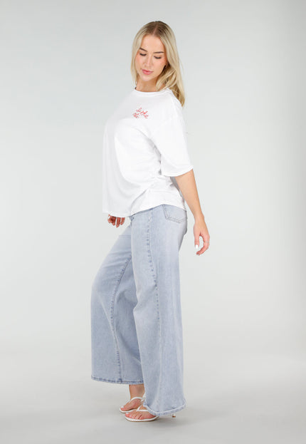 SALE80 Wit T-shirt met Rode La Dolce Vita Print