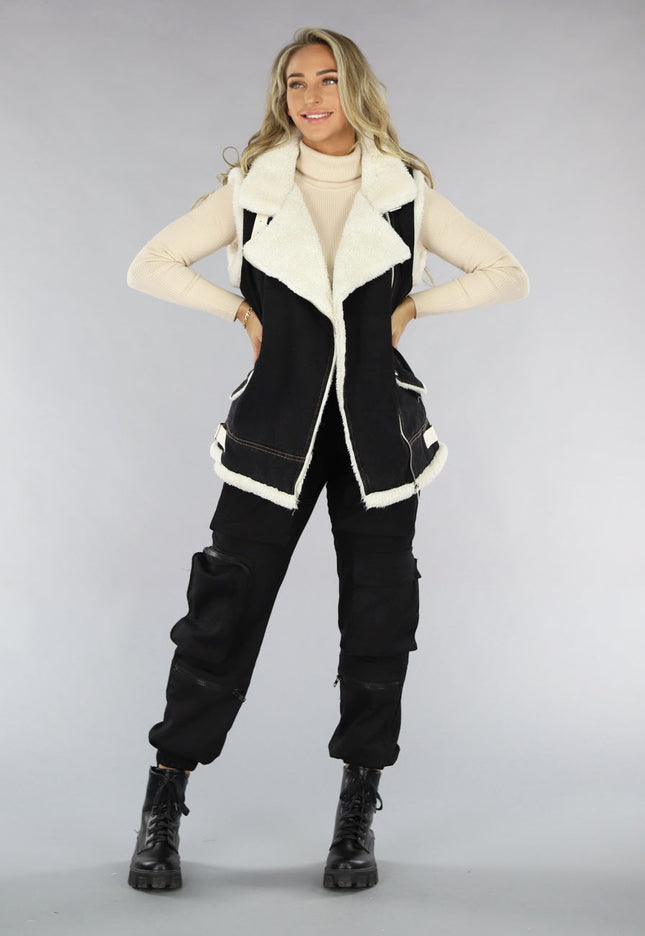 SALE80 Zwart Denim Gilet
